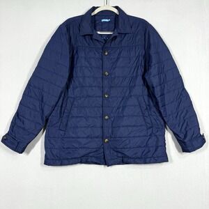 J McLaughlin Jacket‎ Mens Medium Quilted Barn Chore Coat Button Down Packable